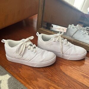 White on White Heelys with tool and wheels